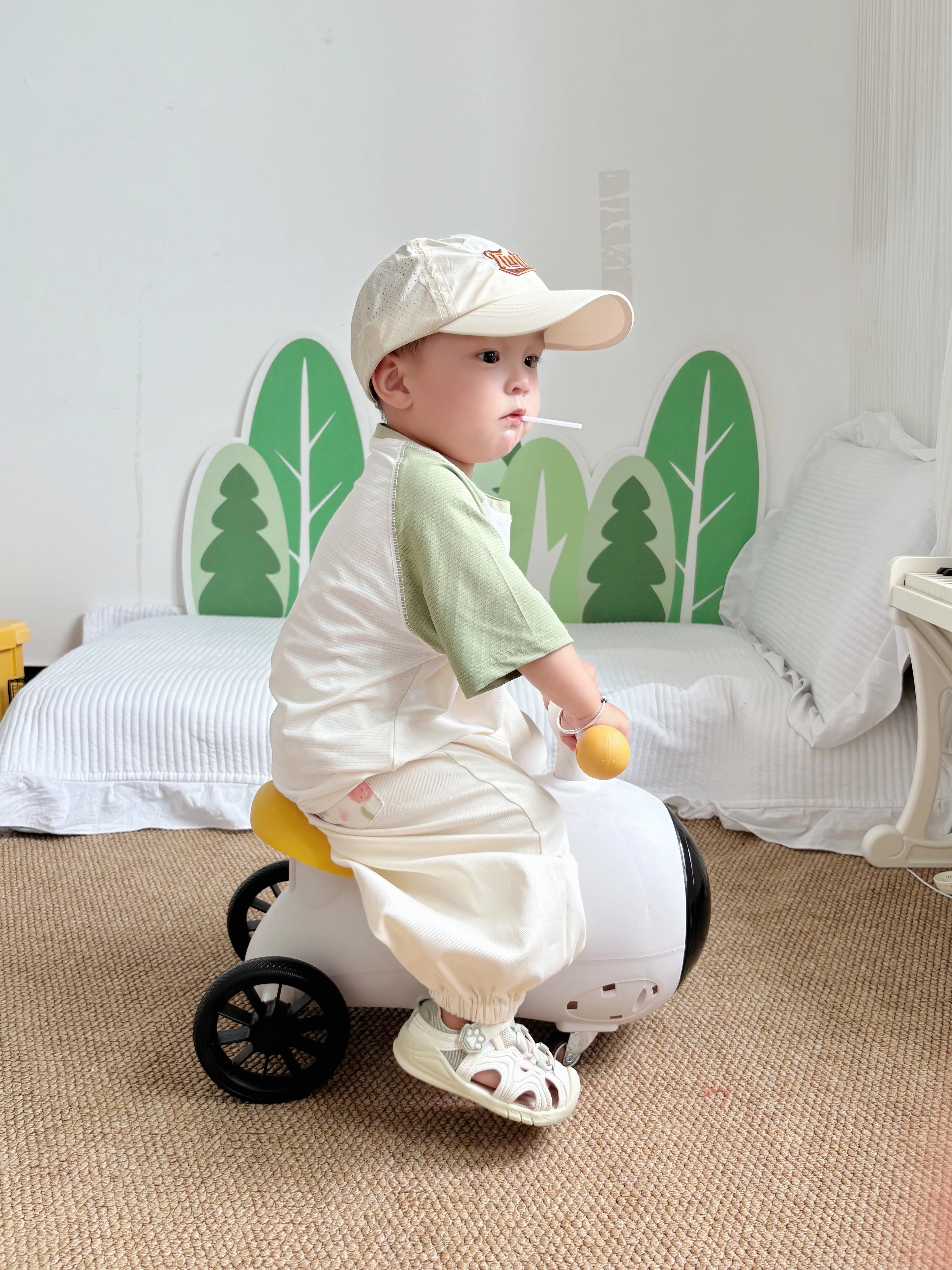 Kids' Airplane Ride-On Car: Anti-Rollover Glider &amp; Toddler Walker
