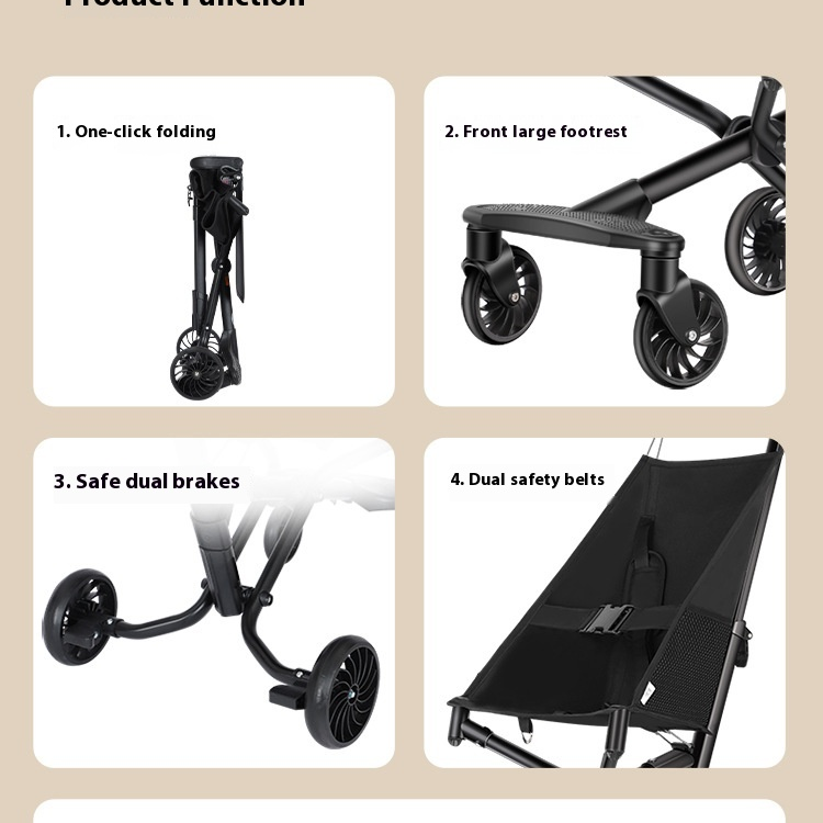 Ultra-Light One-Click Fold Baby Stroller