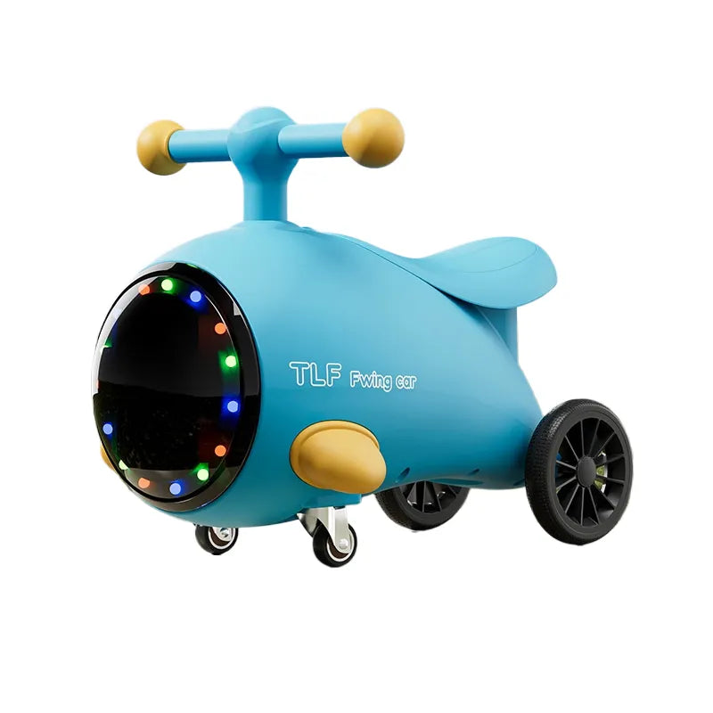 Kids' Airplane Ride-On Car: Anti-Rollover Glider &amp; Toddler Walker