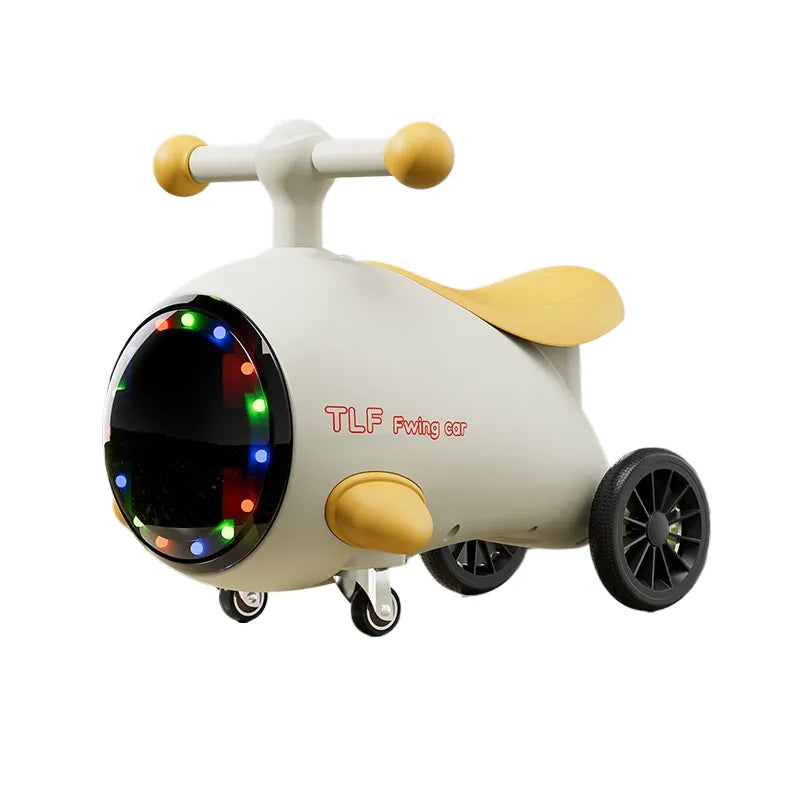 Kids' Airplane Ride-On Car: Anti-Rollover Glider &amp; Toddler Walker
