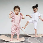 Multi-Use Wooden Balance Board for Kids: Seesaw, Wobble &amp; Yoga Toy