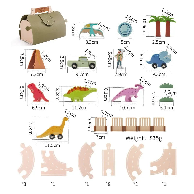 Wooden Montessori Activity Box: Shape Sorter & Animal Stacking Toy