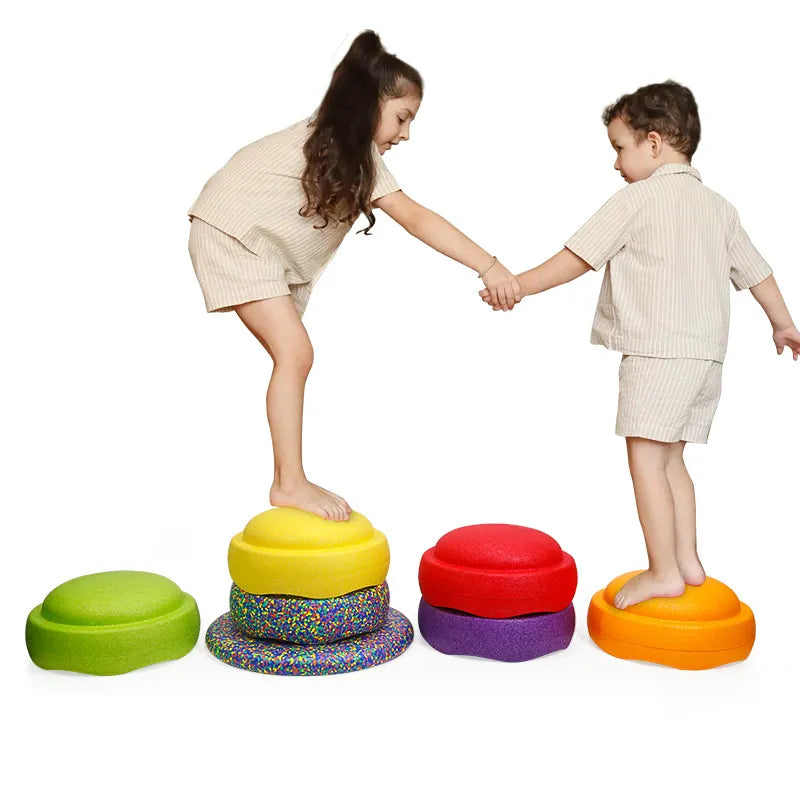 Children's Rainbow River Stones: A Balance &amp; Coordination Training Toy